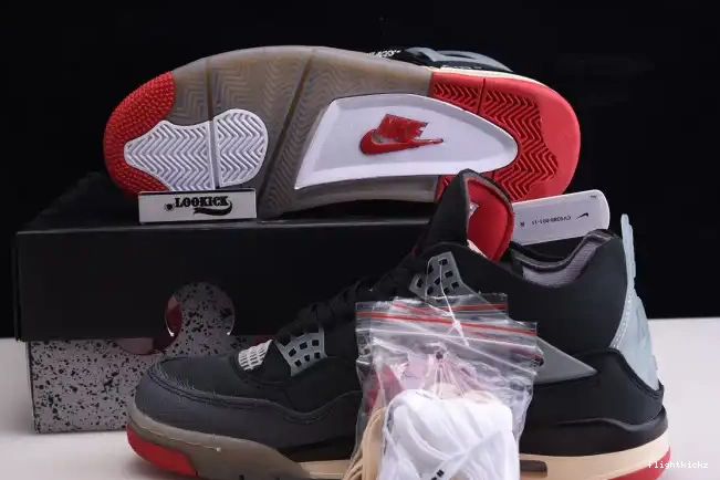 CV9388-001 Air x Off White Bred 4 Jordan Retro 0507